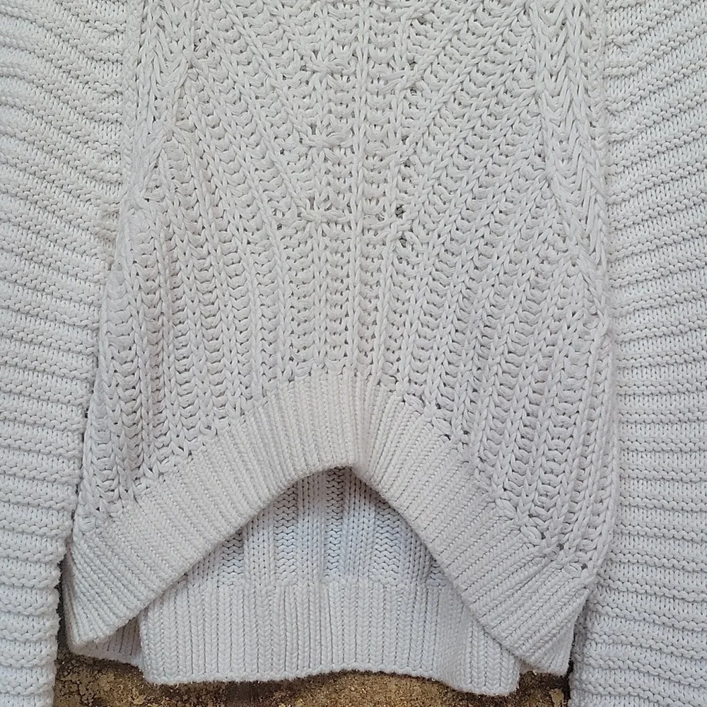 Free People Sweetheart Mock Neck Sweater Size XS Cozy Boho Cotton Knit